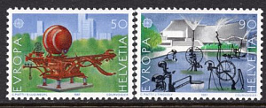 Швейцария, 1987, Европа , Архитектура, 2 марки